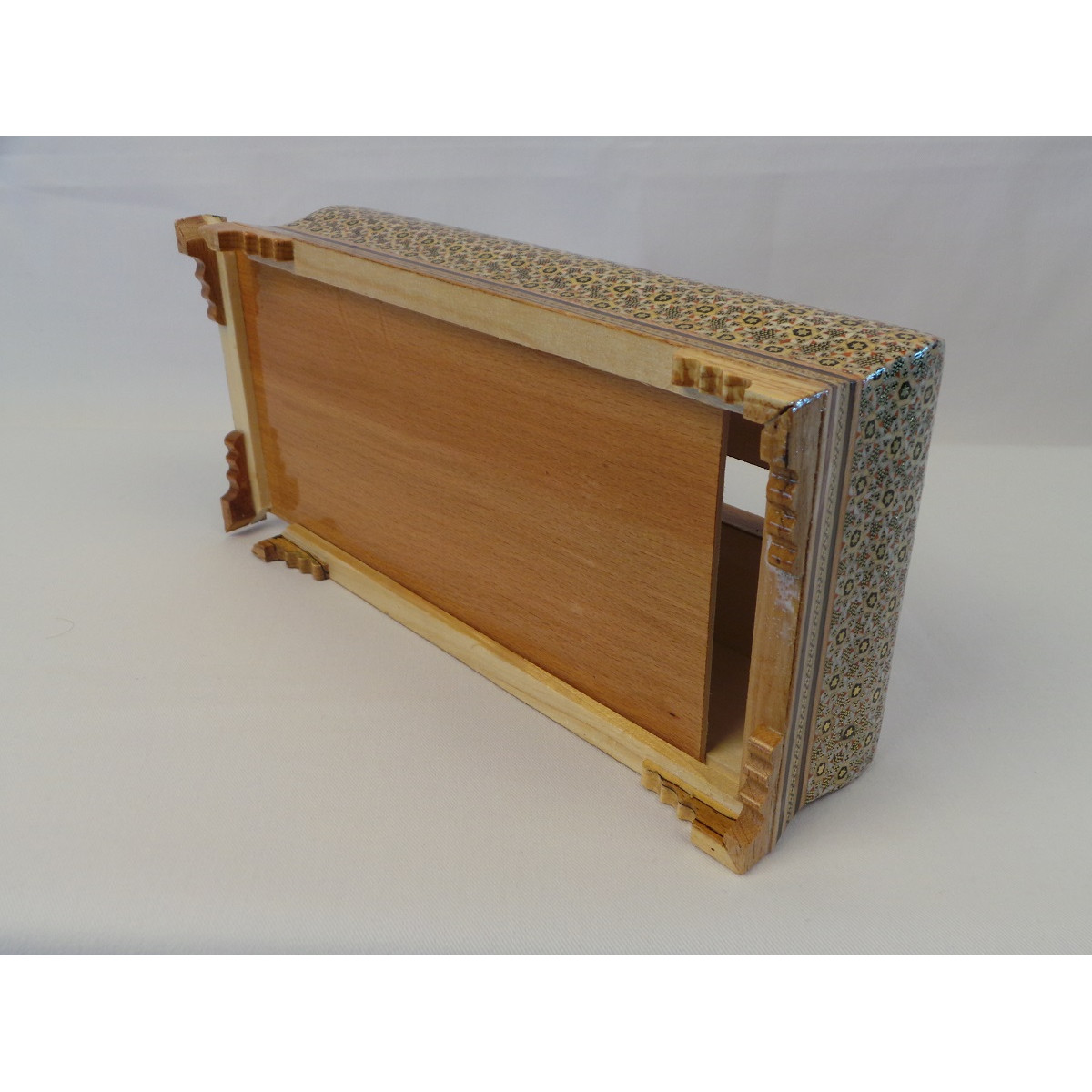 Khatam on Wood Tissue Box - HKH3013-Persian Handicrafts