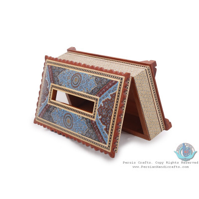 Privileged Tazhib Minature on Khatam Marquetry Tissue Box - HKH3902