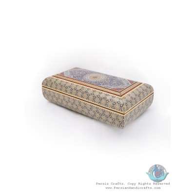 Privileged Khatam Marquetry Box with Tazhib Painting - HKH3909