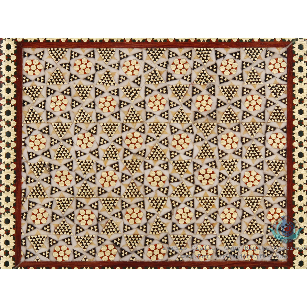Privileged Jewelry Khatam Box w Tazhib Miniature - HKH4001-Persian Handicrafts