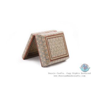 Privileged Jewelry Khatam Box w Tazhib Miniature - HKH4001-Persian Handicrafts