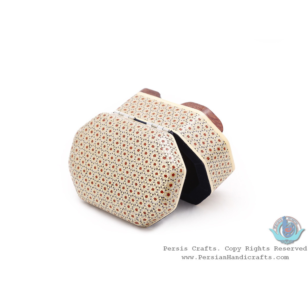 Classy Jewelry Khatam Box w Suede Interior - HKH4002-Persian Handicrafts