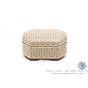 Classy Jewelry Khatam Box w Suede Interior - HKH4003-Persian Handicrafts