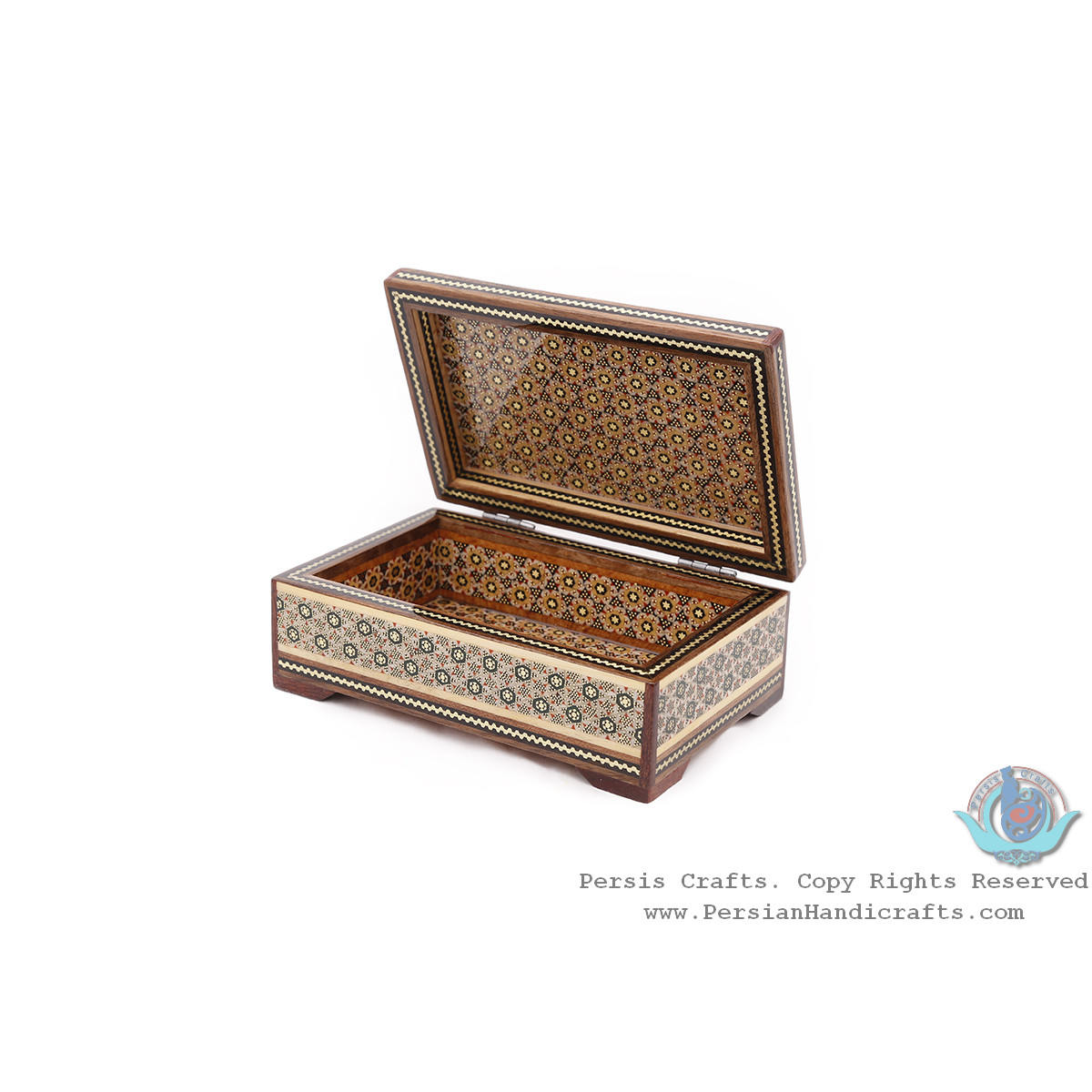 Privileged Decorative Khatam Boxes w Chogan Miniature - HKH4004-Persian Handicrafts