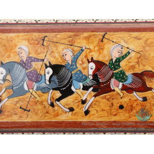 Privileged Decorative Khatam Boxes w Chogan Miniature - HKH4004-Persian Handicrafts