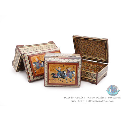 Privileged Decorative Khatam Boxes w Chogan Miniature - HKH4004