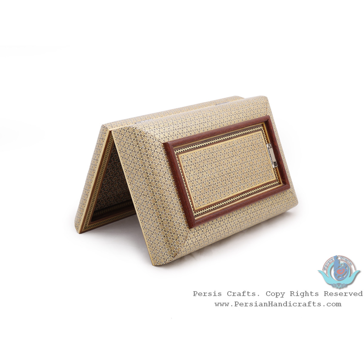 Privileged Jewelry Khatam Box w Tazhib Miniature - HKH4008-Persian Handicrafts