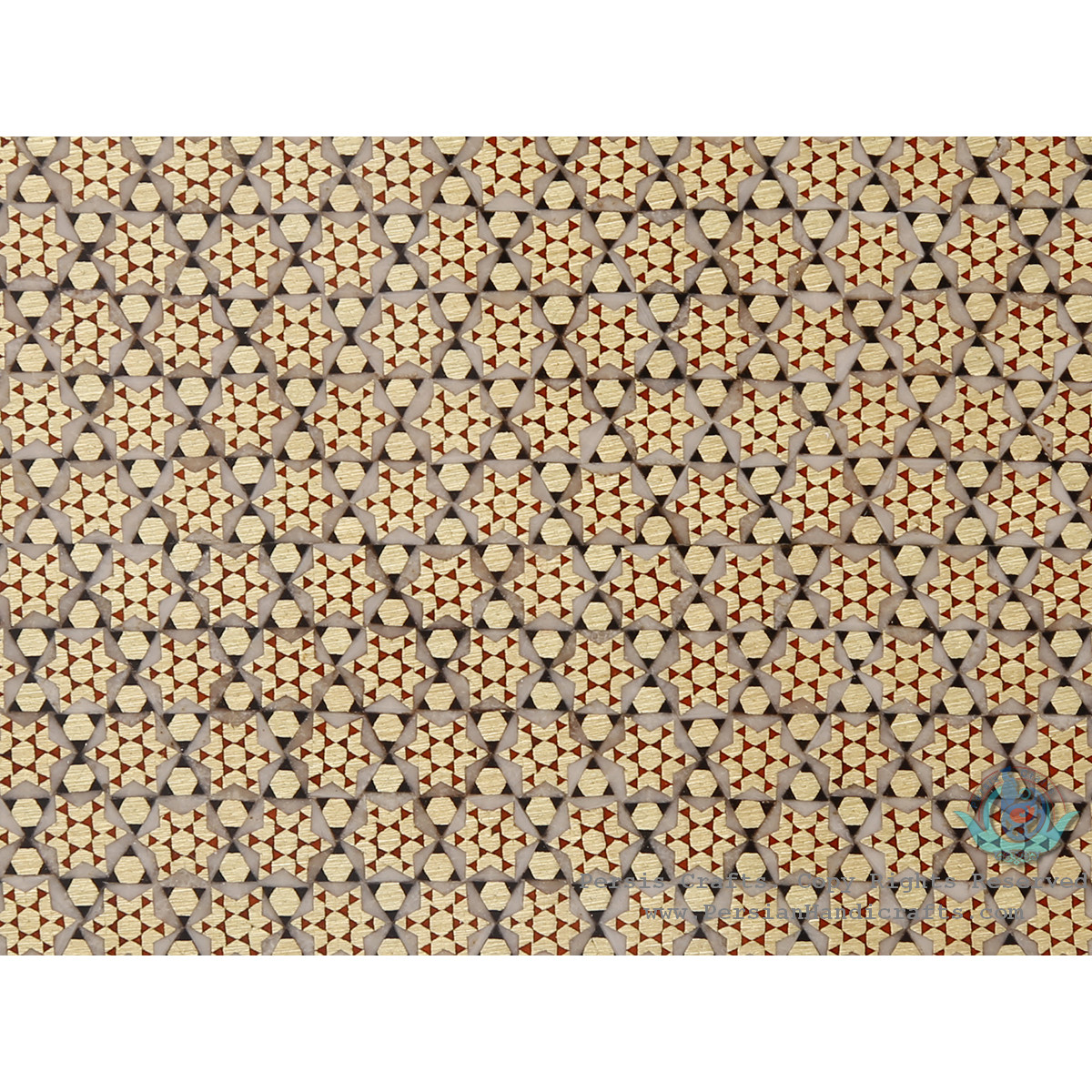 Privileged Jewelry Khatam Box w Tazhib Miniature - HKH4008-Persian Handicrafts