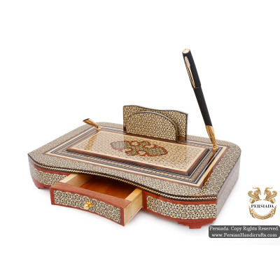 Pen Holder Letter Sorter | Detailed Khatam Marquetry | HKH5105
