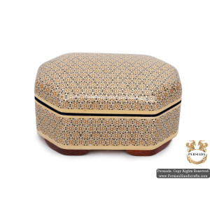 Mini Jewellery Box | Classy Khatam Marquetry | HKH5108-Persian Handicrafts