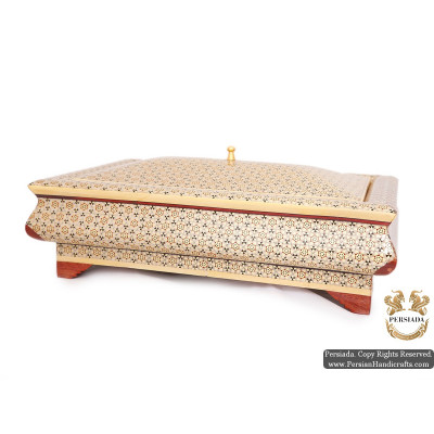 Decorative Wooden Storage Box | In & Out Khatam Shiny Gold Marquetry | HKH5109