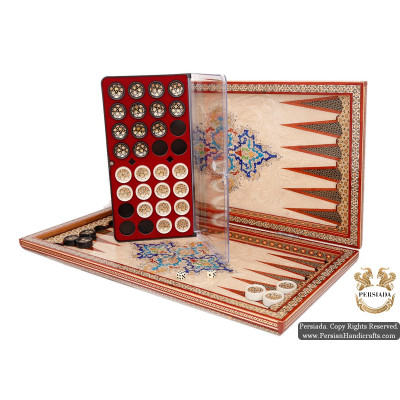 Backgammon & Chess Set | Superior Miniature Khatam Marquetry | HKH5114