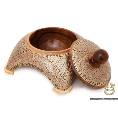 luxurious Sugar Bowl | Classy Khatam Marquetry | HKH6102