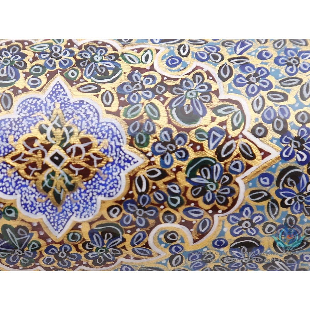Tazhib Miniature Jewelry Box with 4 Storages - HM3901-Persian Handicrafts