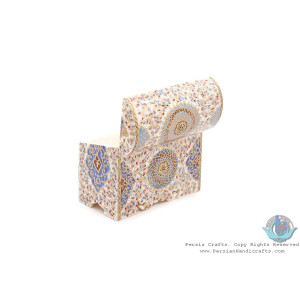Tazhib Miniature Jewelry Box with 4 Storages - HM3902-Persian Handicrafts