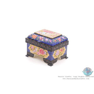 Privileged Flower & Bird Miniature Jewelry Box - HM3903-Persian Handicrafts