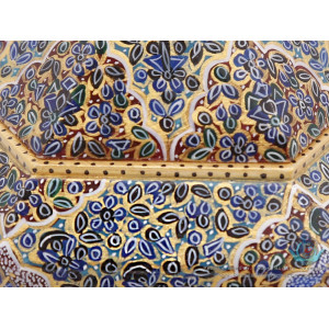 Miniature Hexagon Shape Jewelry Box - HM3907-Persian Handicrafts