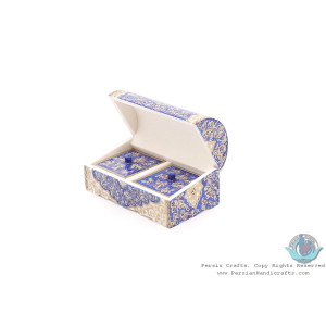 Sun & Tazhib Miniature Jewelry Box with Two Storages-HM3915-Persian Handicrafts
