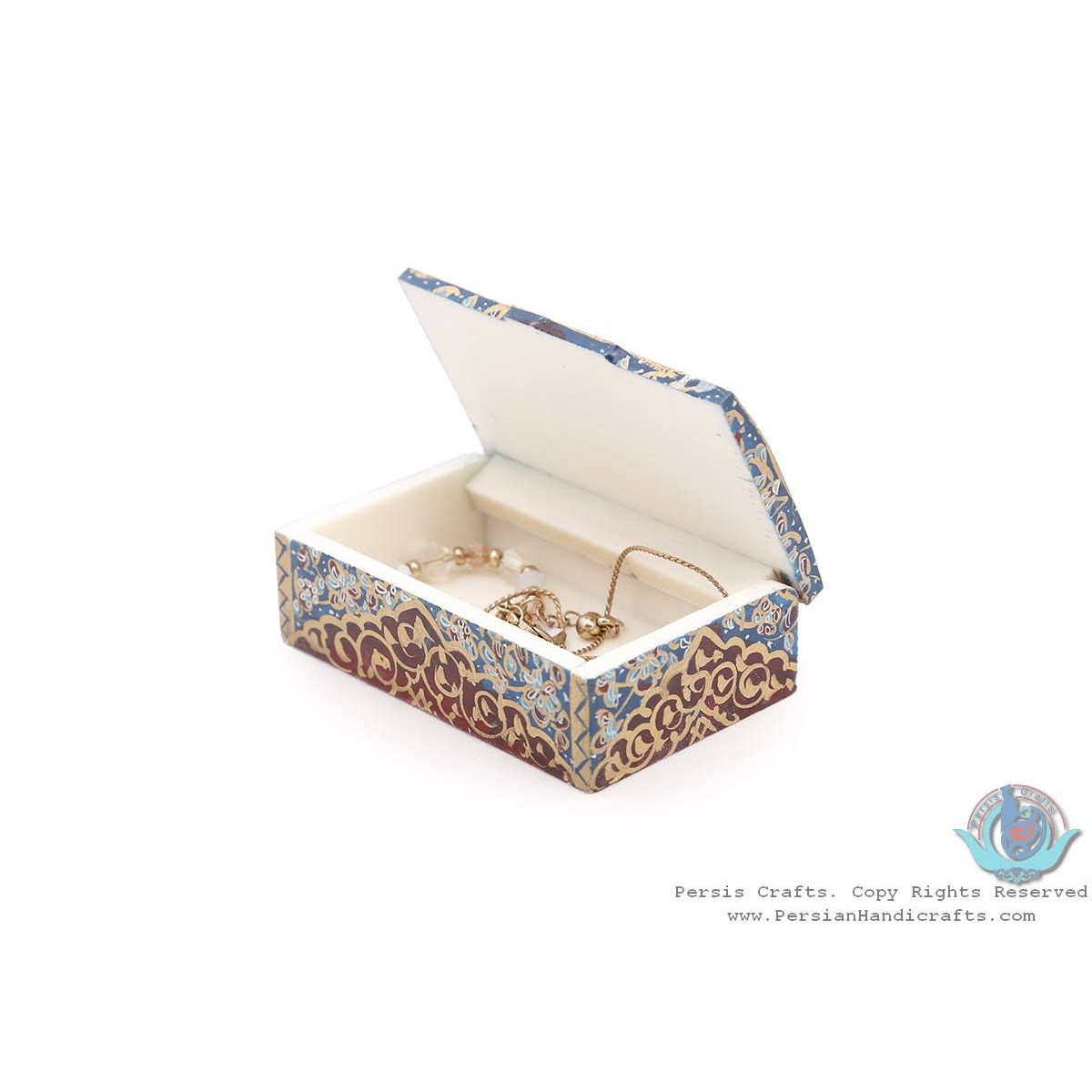 Common Miniature Chest Shape Jewelry Box - HM3917-Persian Handicrafts