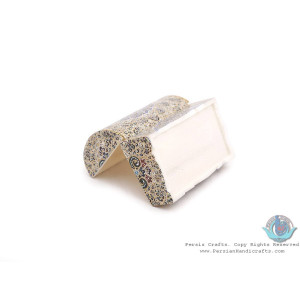 Tazhib Miniature Trunk Shape Jewelry Box with 2 Storages - HM3921-Persian Handicrafts