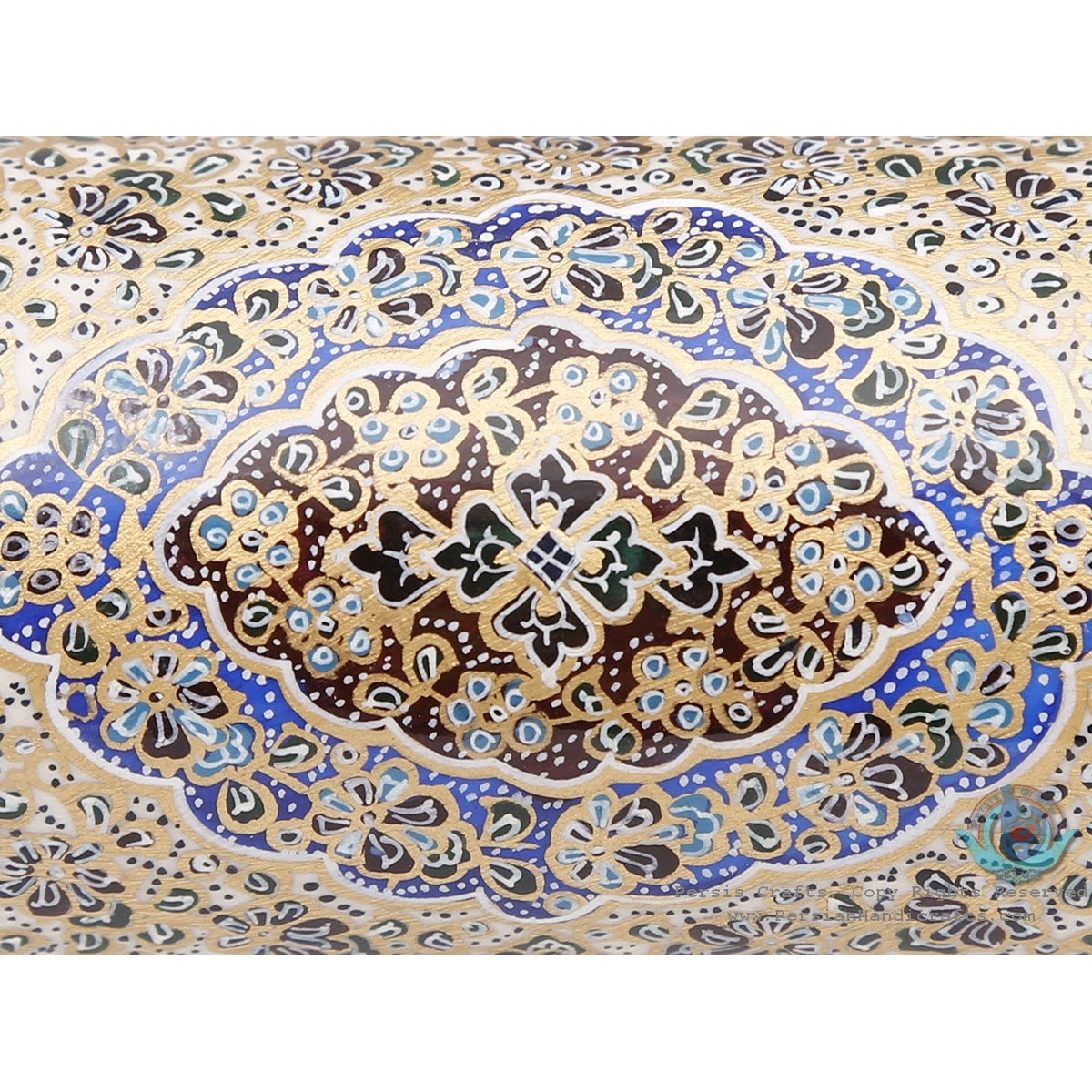 Tazhib Miniature Trunk Shape Jewelry Box with 2 Storages - HM3921-Persian Handicrafts