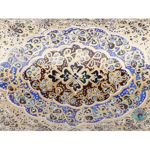 Tazhib Miniature Trunk Shape Jewelry Box with 2 Storages - HM3921-Persian Handicrafts