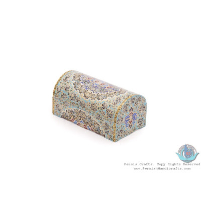 Tazhib Miniature Trunk Shape Jewelry Box with 2 Storages - HM3922