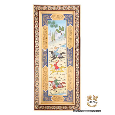Decorative Painting Khatam Frame | Hand Painting Miniature | HM6103