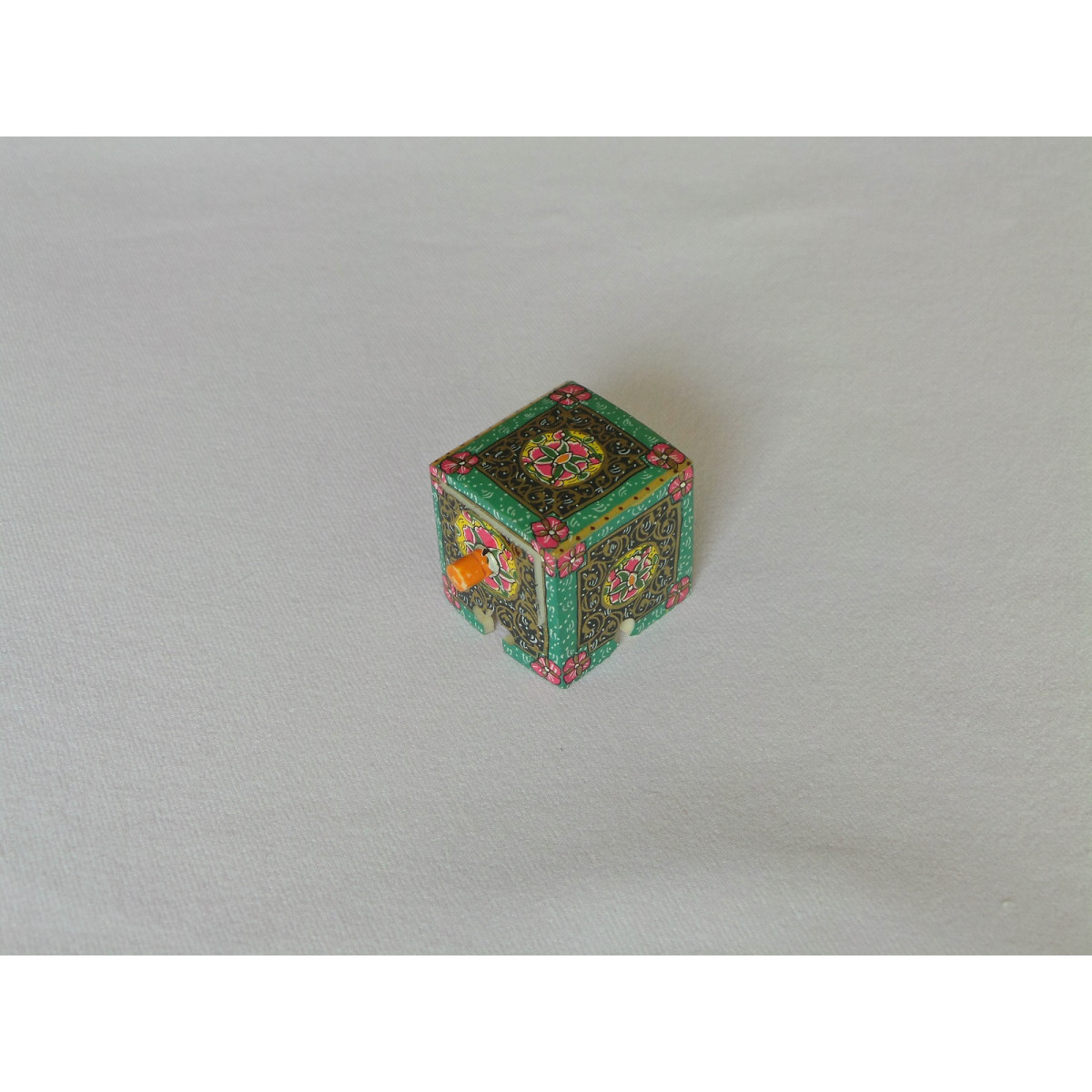 Miniature Hand Painted Jewelry Box - HM1002-Persian Handicrafts