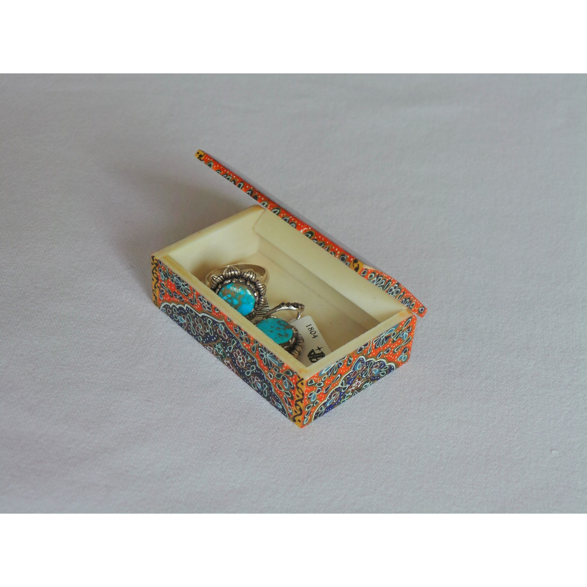Miniature Hand Painted Jewelry Box - HM1007-Persian Handicrafts