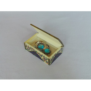 Miniature Hand Painted Jewelry Box - HM1010-Persian Handicrafts