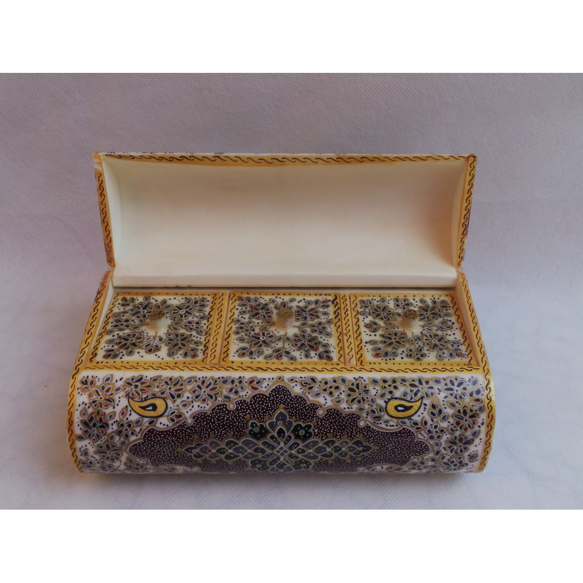 Miniature Hand Painted Jewelry Box - HM3000-Persian Handicrafts