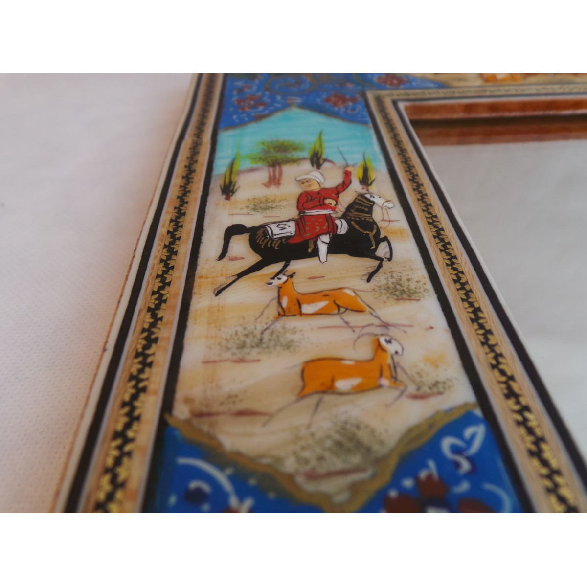 Khatam & Miniature on Framed Mirror - HM3002-Persian Handicrafts
