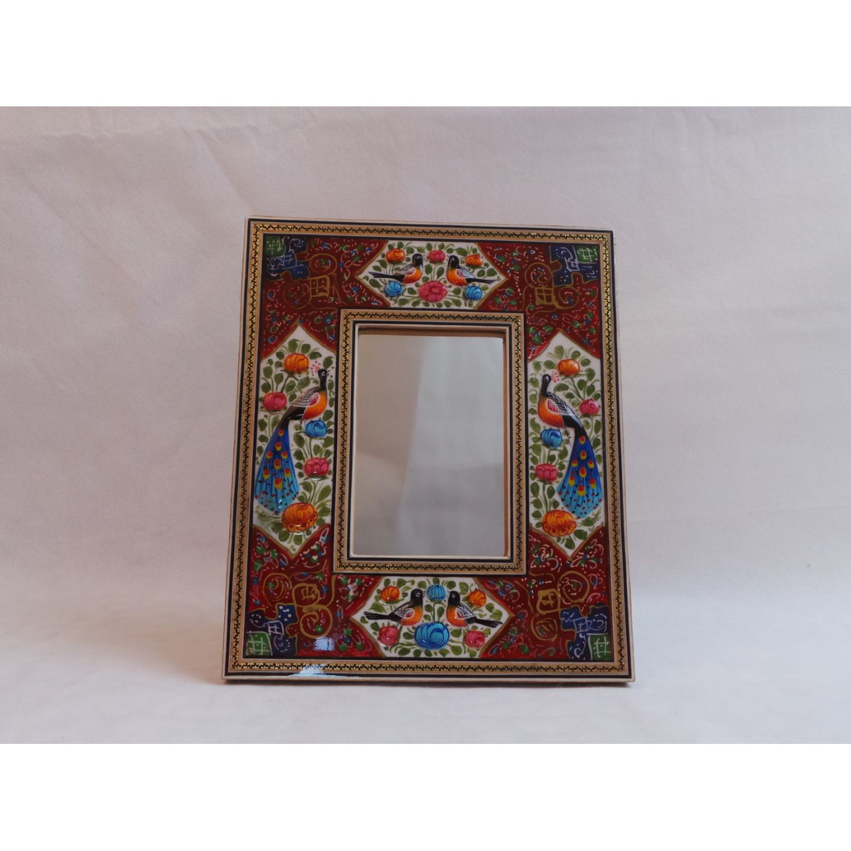Khatam & Miniature on Framed Mirror - HM3003-Persian Handicrafts