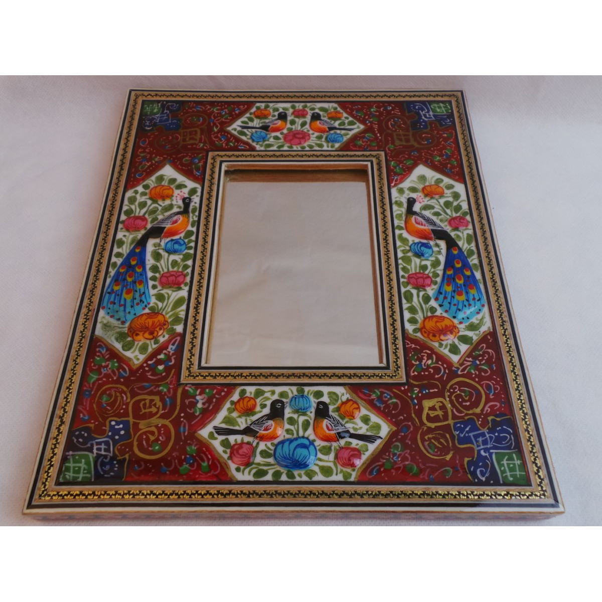 Khatam & Miniature on Framed Mirror - HM3003-Persian Handicrafts