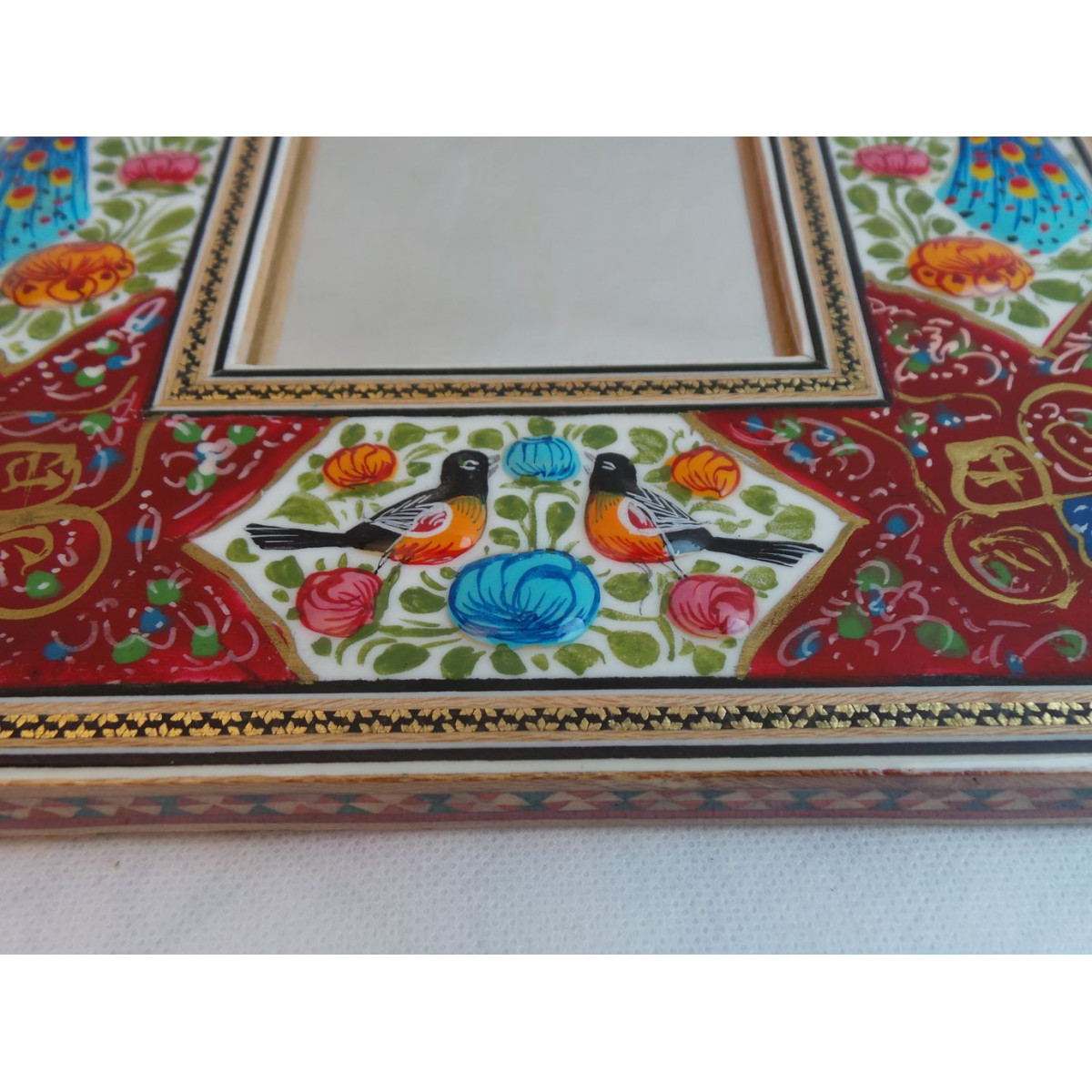 Khatam & Miniature on Framed Mirror - HM3003-Persian Handicrafts
