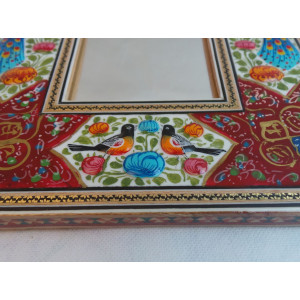 Khatam & Miniature on Framed Mirror - HM3003-Persian Handicrafts