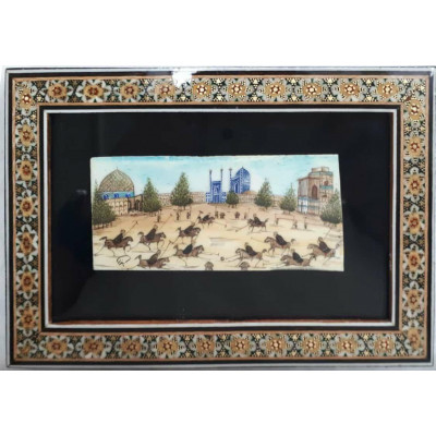 Miniature Naghsh-e-Jahan Sq Hand Painting  - HM3010