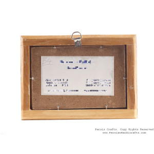 Miniature Hanpainting (Chovgan Game) with Khatam Frame - HM3103-Persian Handicrafts