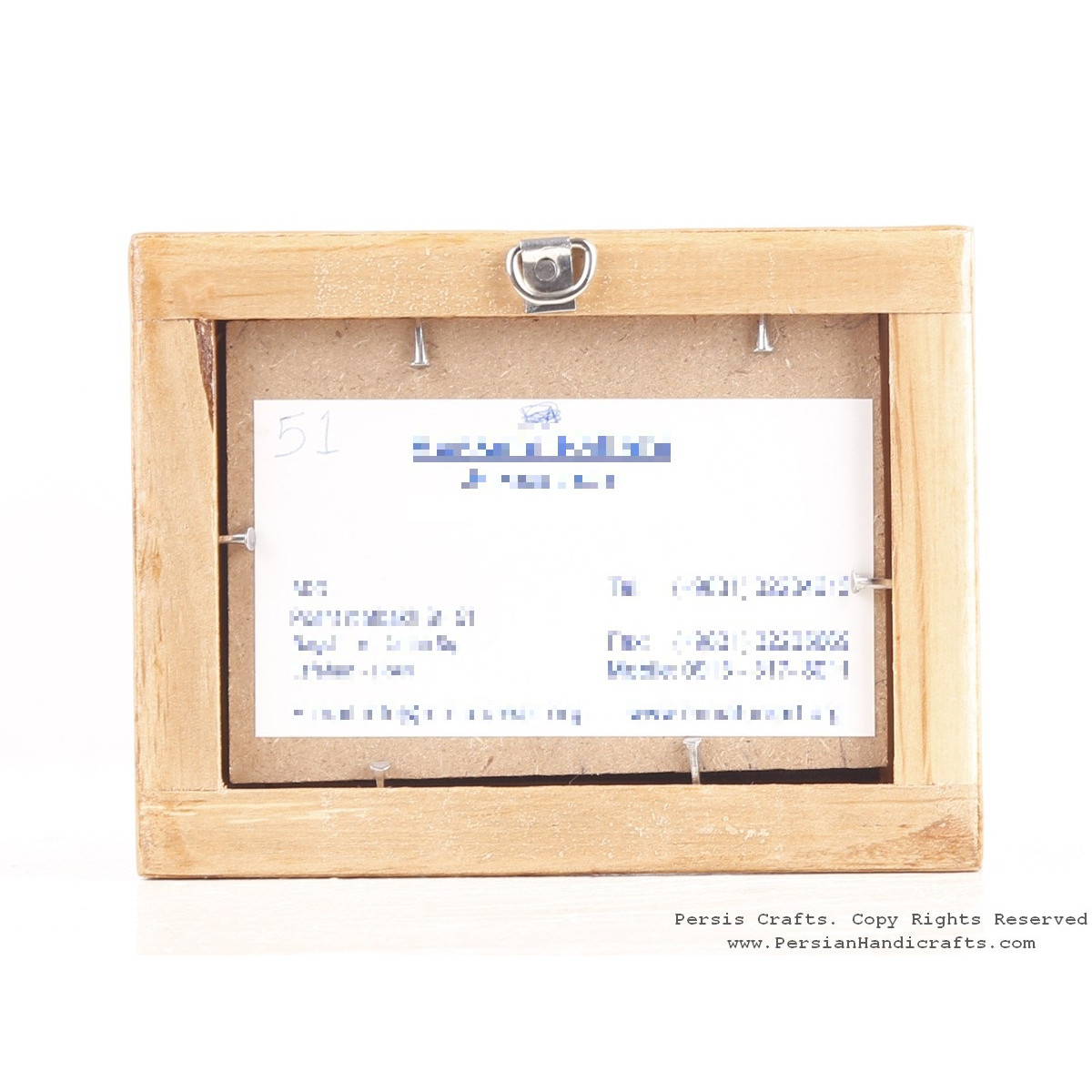 Miniature Hanpainting (Caravanserai) with Khatam Frame - HM3104-Persian Handicrafts