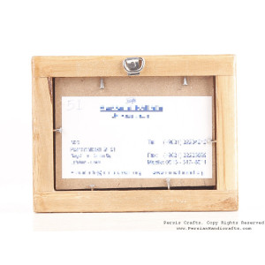 Miniature Hanpainting (Caravanserai) with Khatam Frame - HM3104-Persian Handicrafts