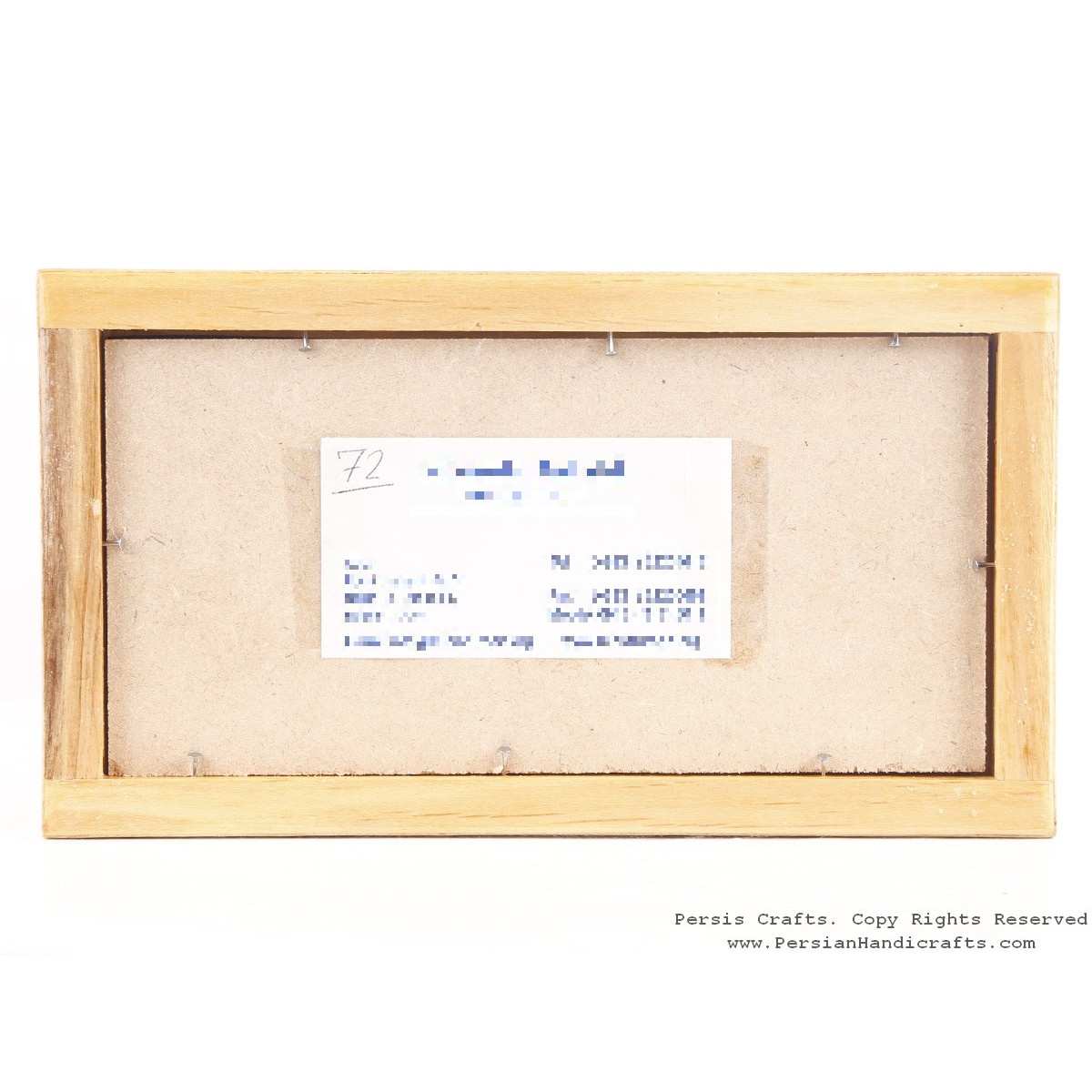 Miniature Hanpainting (Chovgan & Naqsh-e Jahan Square) with Khatam Frame - HM3107-Persian Handicrafts