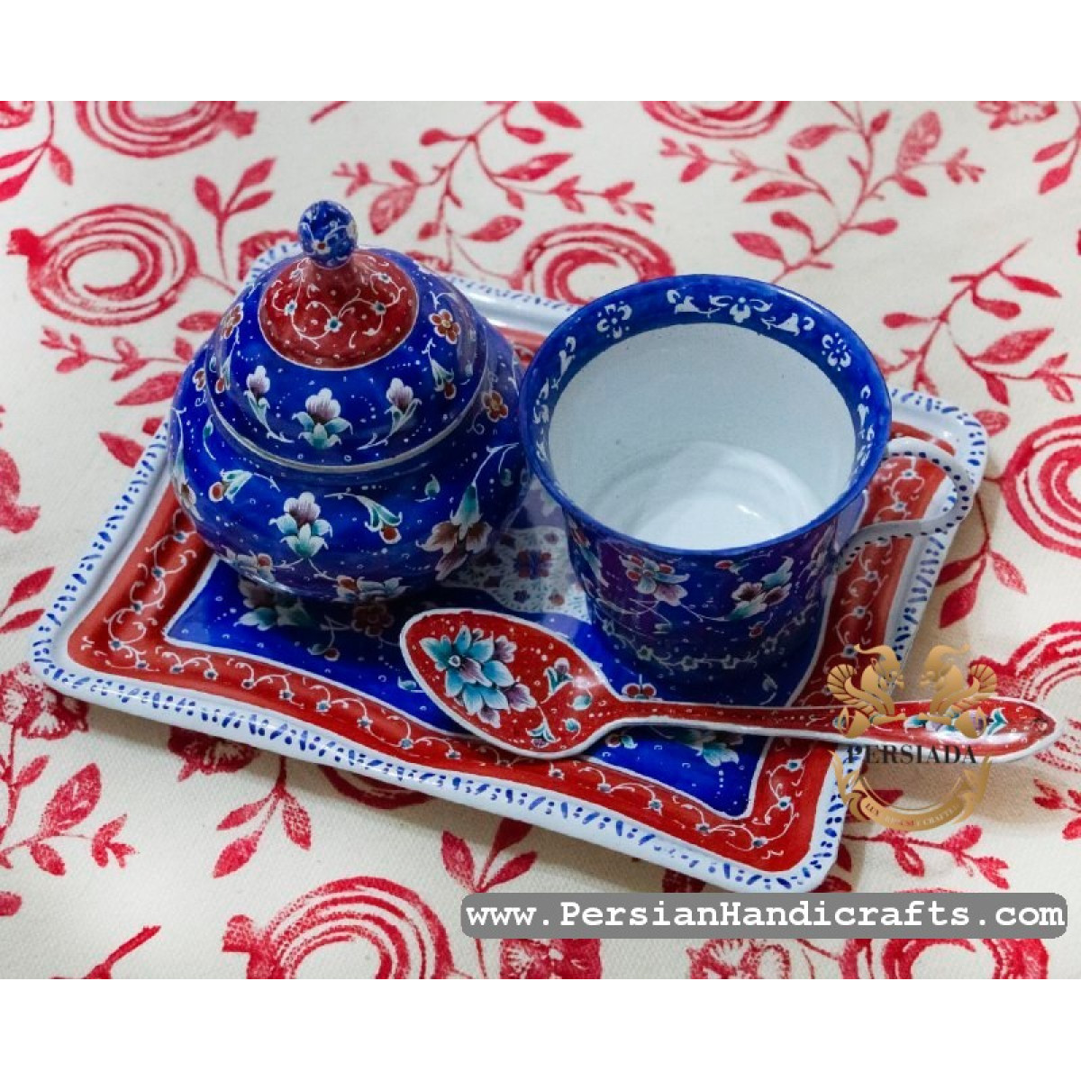 Tea Sugar Set | Hand Painted Minakari | PHE2101 | Persiada