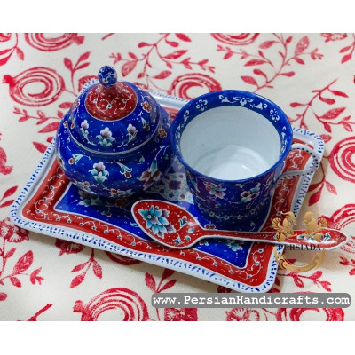 Tea Sugar Set | Hand Painted Minakari | PHE2101