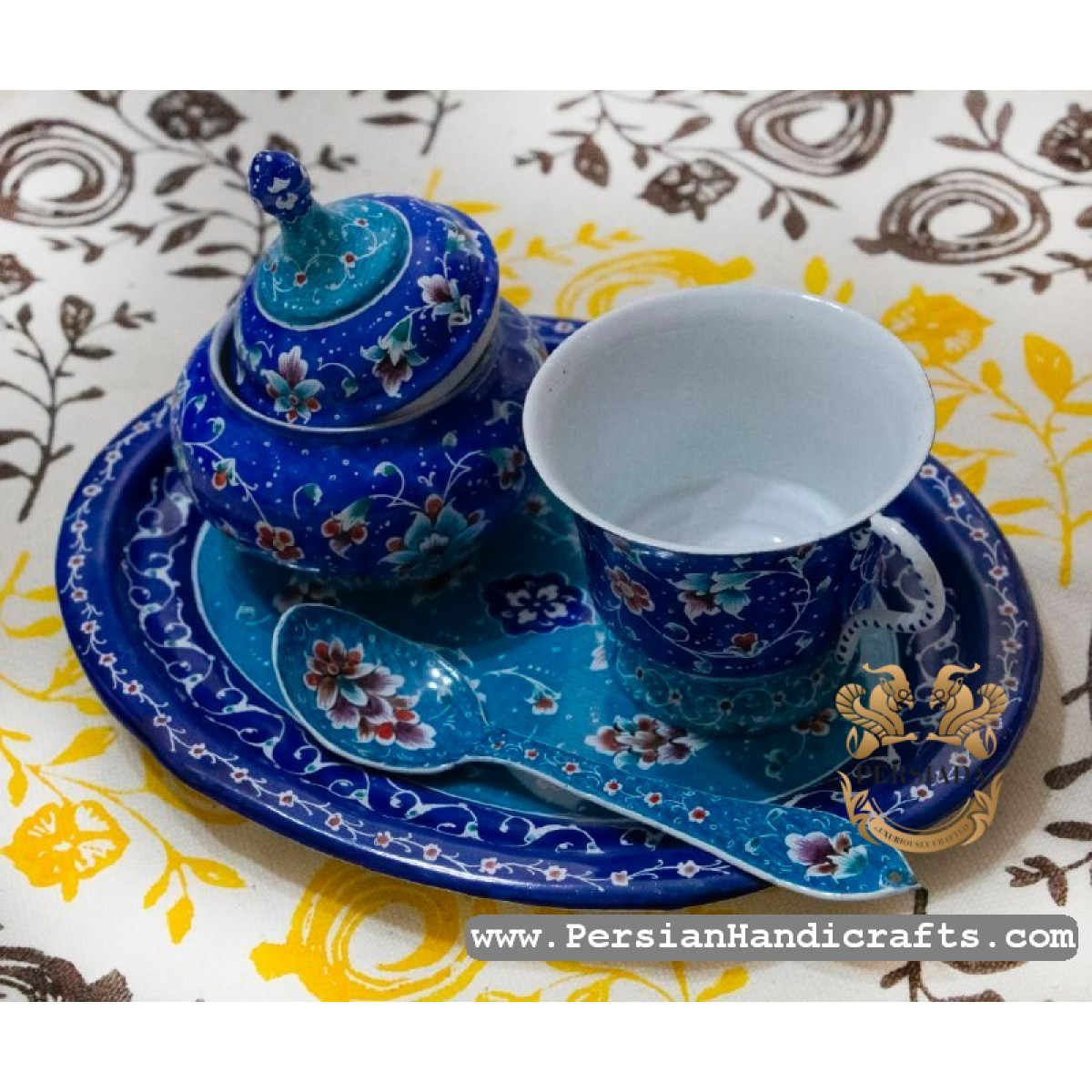 Tea Sugar Set | Hand Painted Minakari | PHE2101 | Persiada