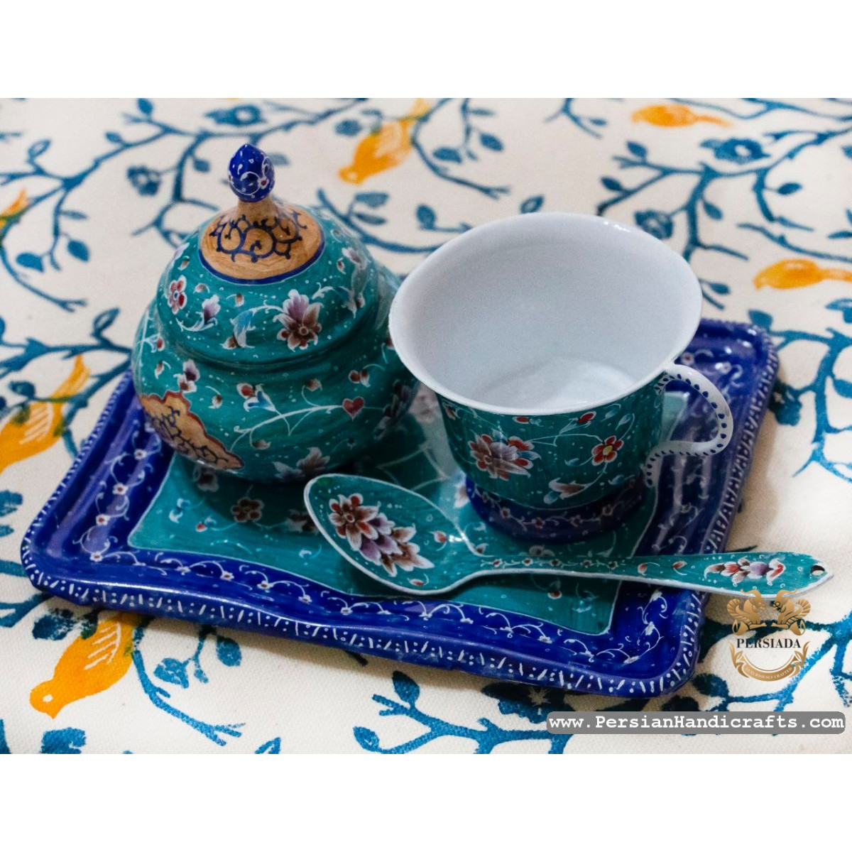 Tea Sugar Set | Hand Painted Minakari | PHE2101 | Persiada