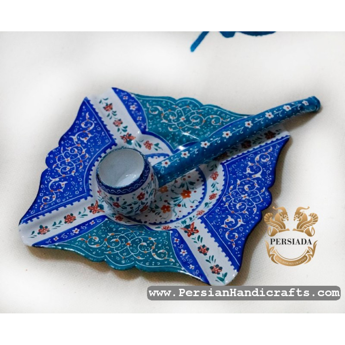 Pipe Ashtray Set | Hand Painted Minakari | PHE2103 | Persiada