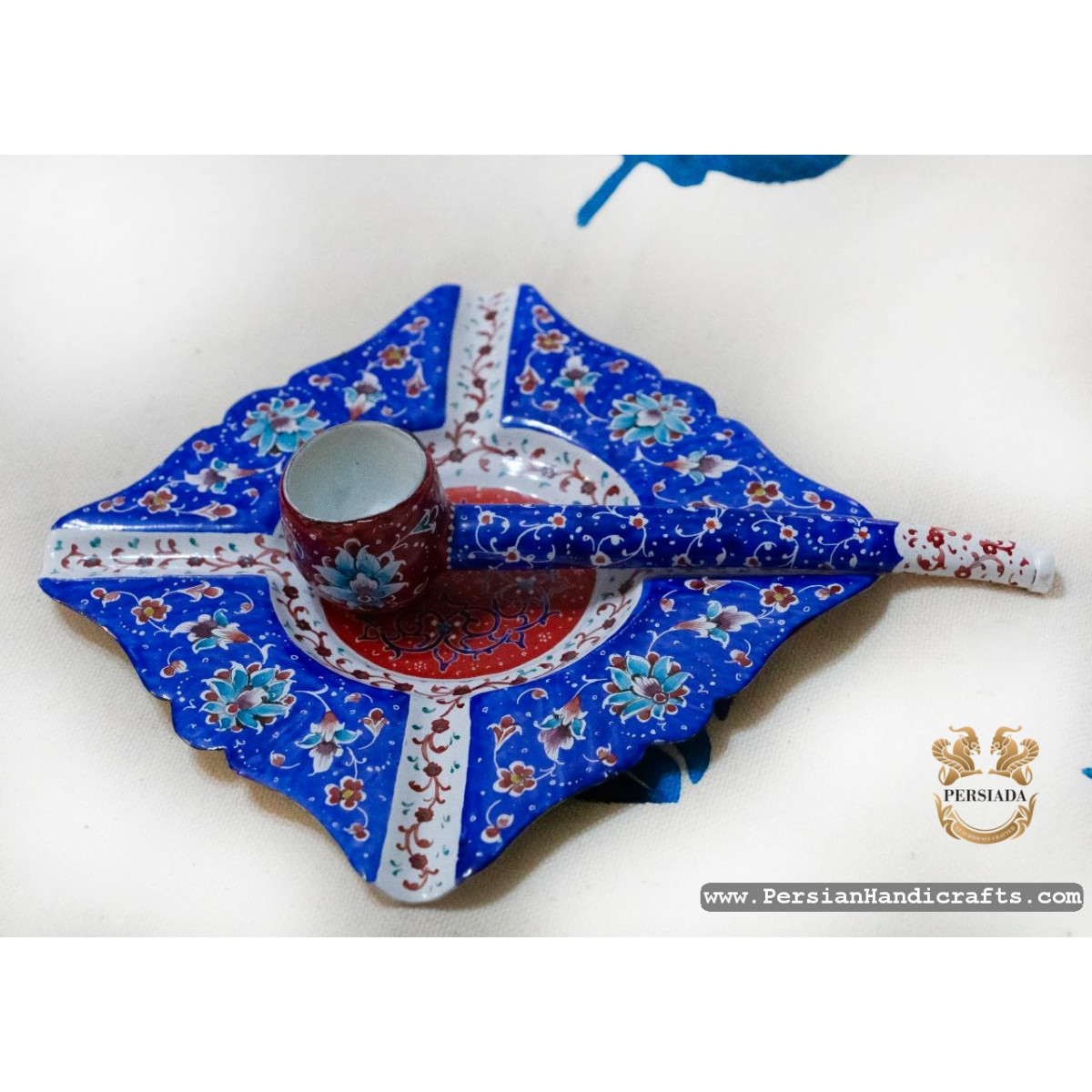 Pipe Ashtray Set | Hand Painted Minakari | PHE2103 | Persiada