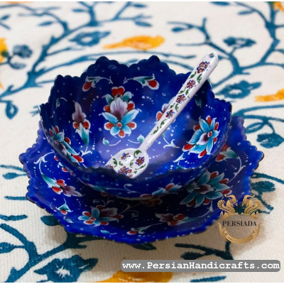 Decorative Bowl & Plate | Hand Painted Minakari | PHE2107
