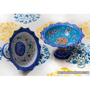 Pedestal Dish | Hand Painted Minakari | PHE2113 | Persiada